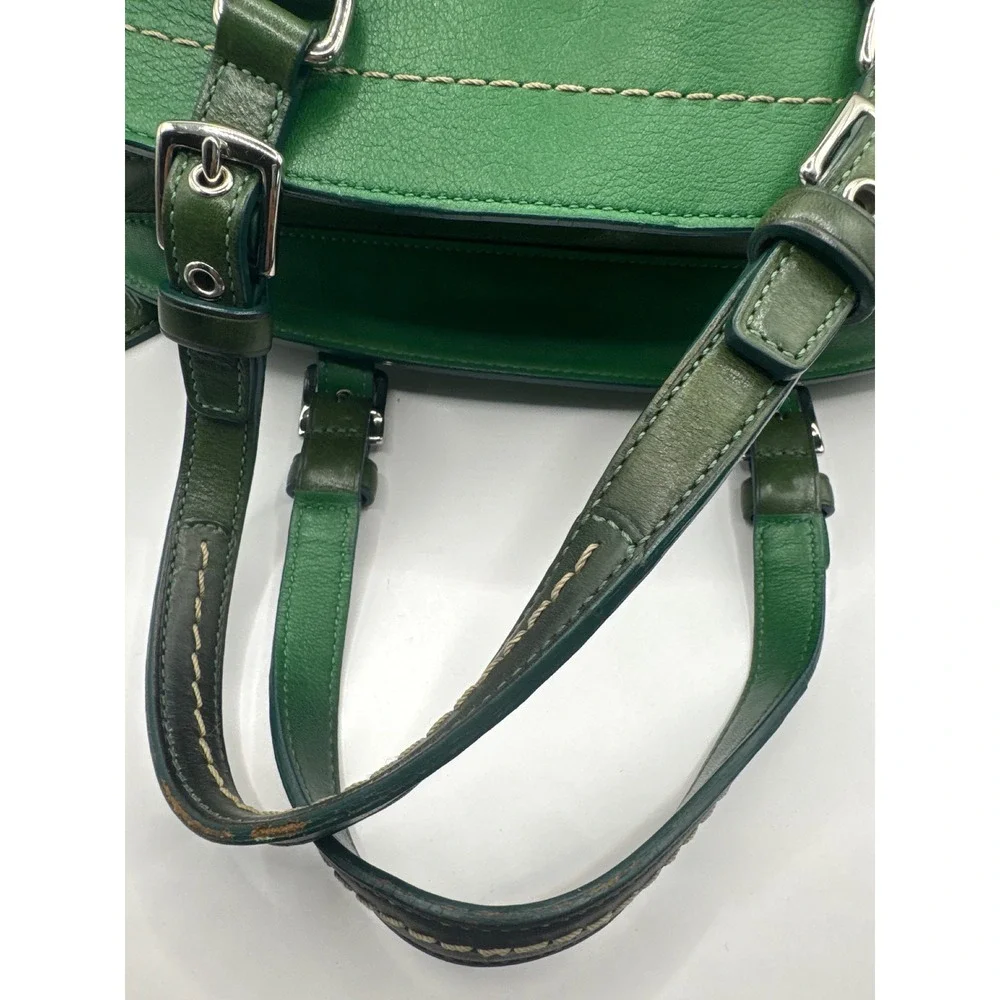 Vintage Coach 7465‎ Hamilton Kelly Green Leather Satchel Handbag